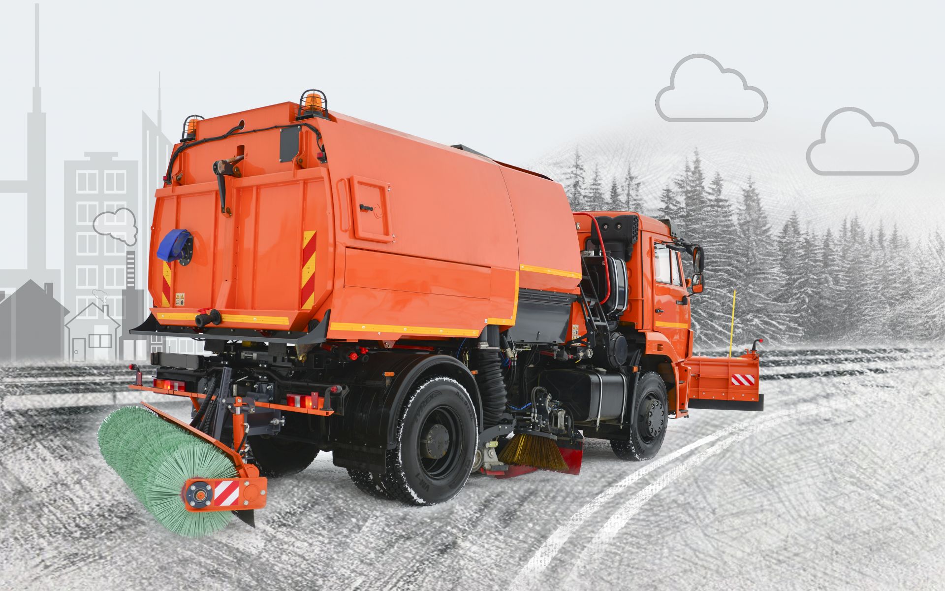 Комбинированная дорожная машина КАМАЗ 7610ш