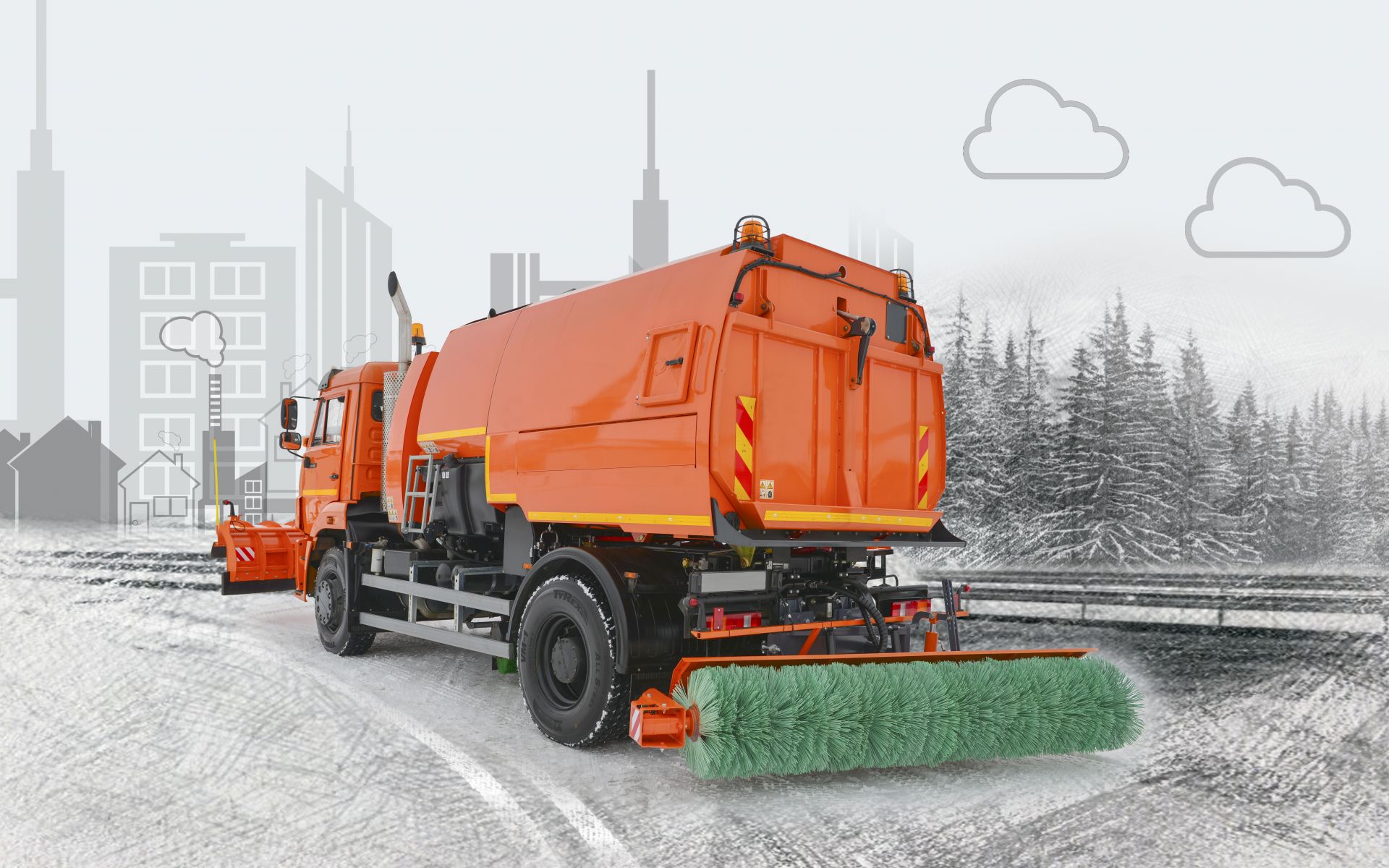 Комбинированная дорожная машина КАМАЗ 7610ш