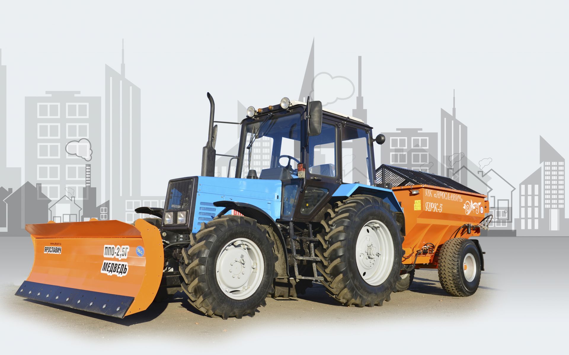 Отвал передний поворотный ППО-2,5 "Медведь"