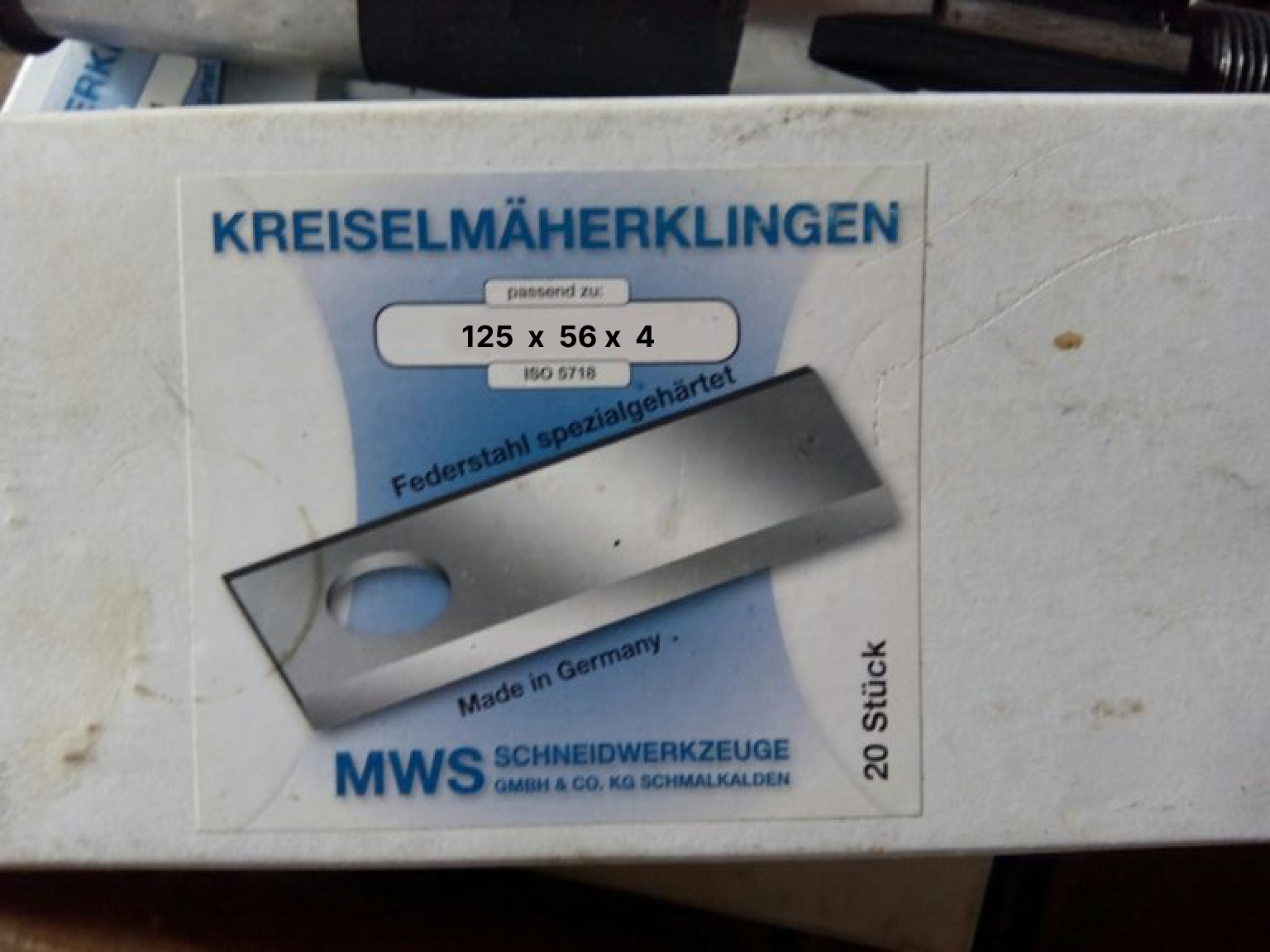 Нож КРН короткий 125х56х4 (Германия) АС-1/КРН-2.1/КДН-210