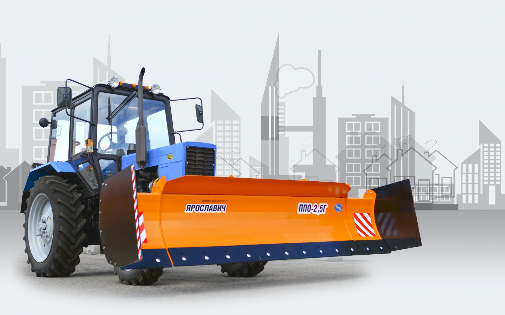 Отвал передний поворотный ППО-2,5 "Медведь"