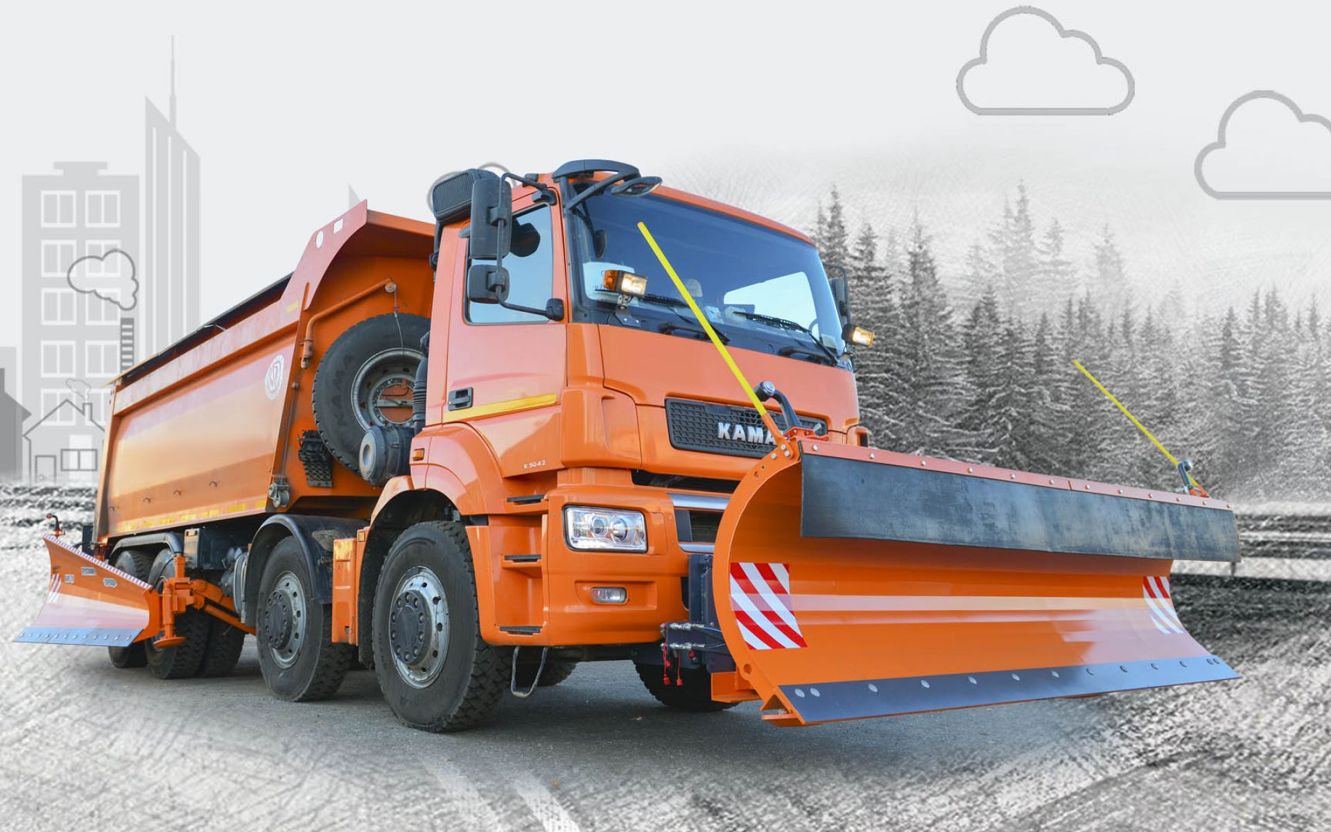 Комбинированная дорожная машина КДМ-7630с