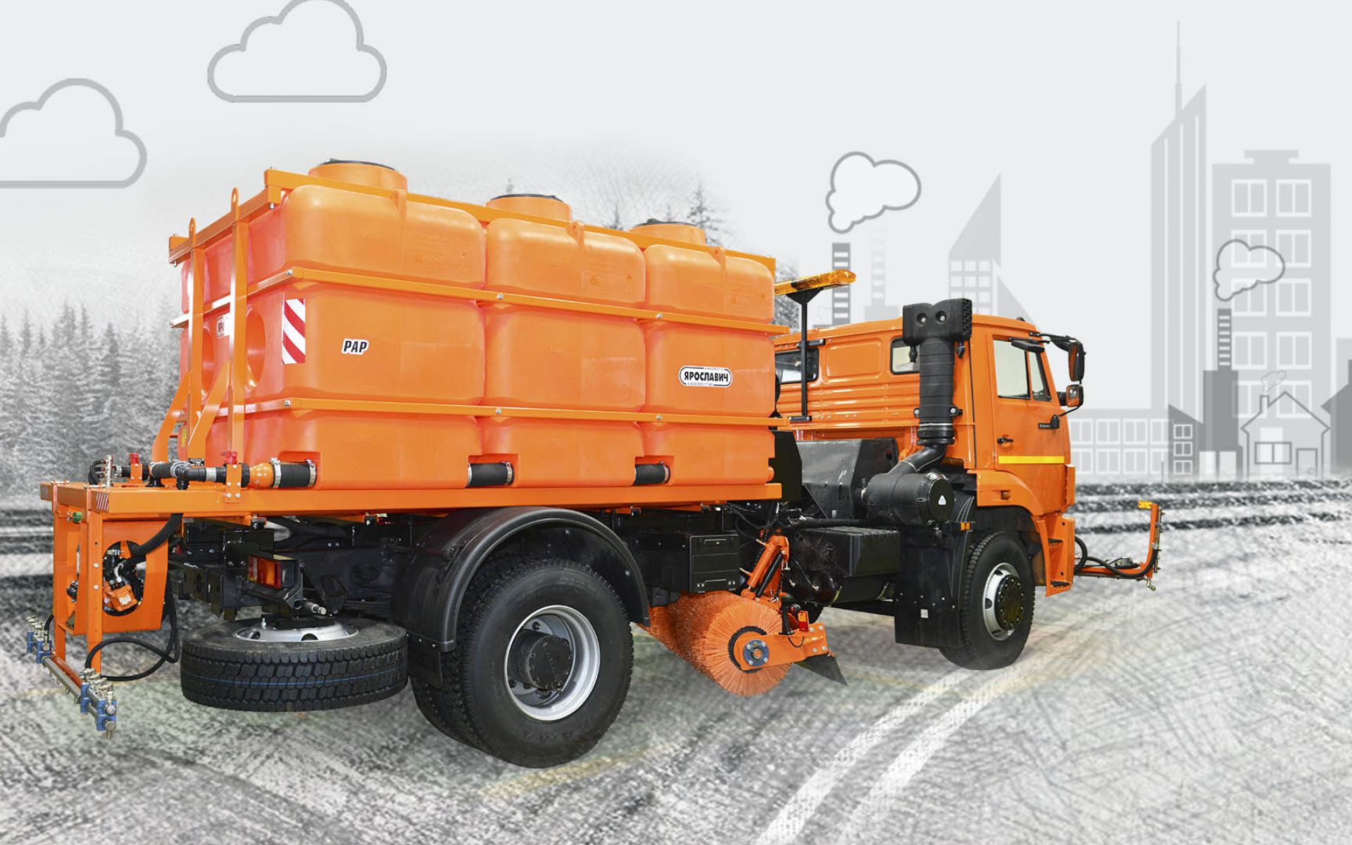 Комбинированная дорожная машина КАМАЗ 7610ш