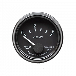 ЭИ8059М-12 Указатель давления масла в двигателе круглый, 5 атм, 10-180 Ом